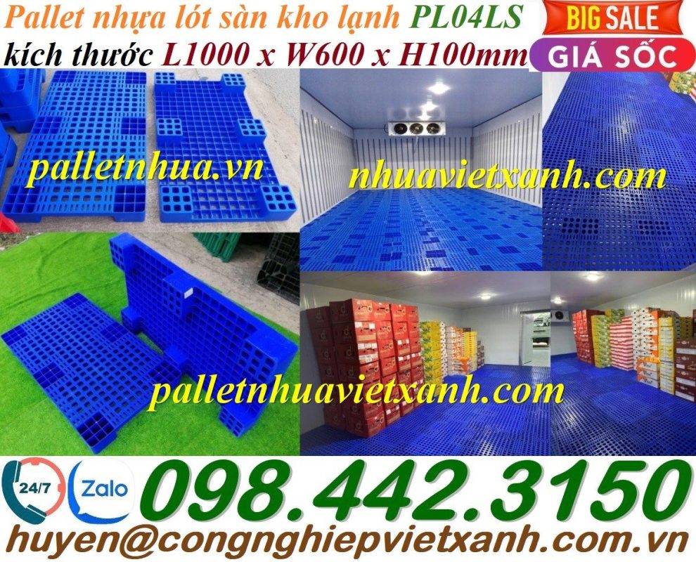 Pallet Nhựa Việt Xanh, thùng nhựa, khay nhựa, tấm lót nhựa