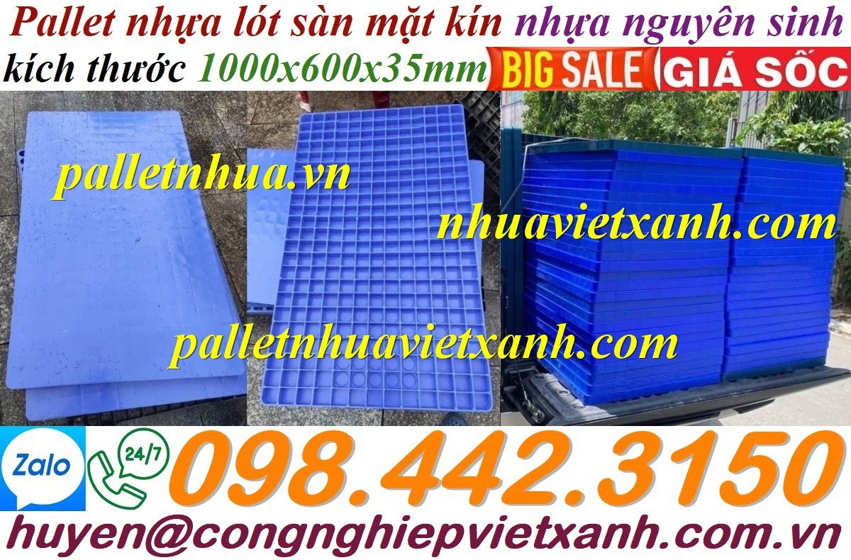 Pallet Nhựa Việt Xanh, thùng nhựa, khay nhựa, tấm lót nhựa