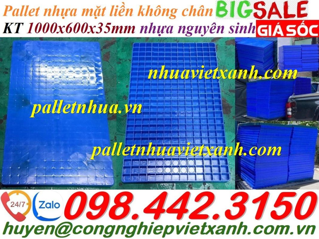 Pallet Nhựa Việt Xanh, thùng nhựa, khay nhựa, tấm lót nhựa