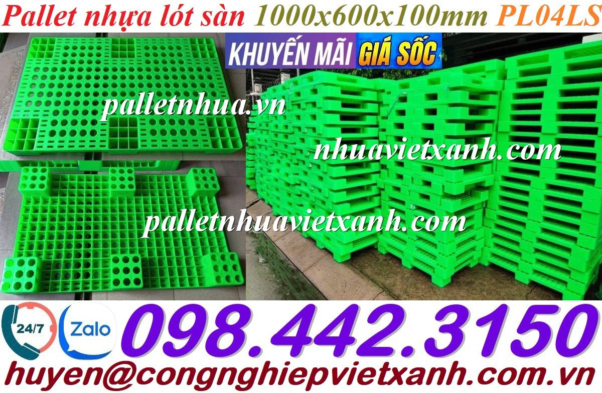 Pallet Nhựa Việt Xanh, thùng nhựa, khay nhựa, tấm lót nhựa