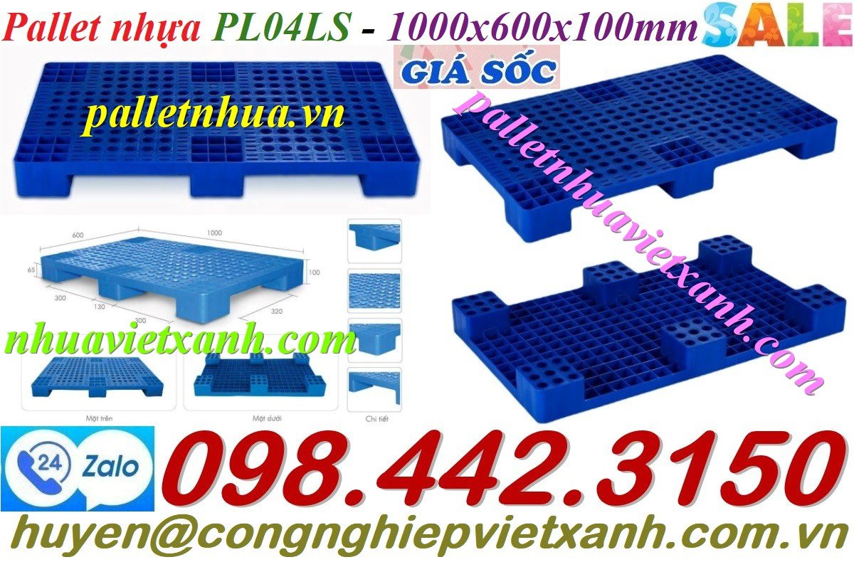 Pallet Nhựa Việt Xanh, thùng nhựa, khay nhựa, tấm lót nhựa