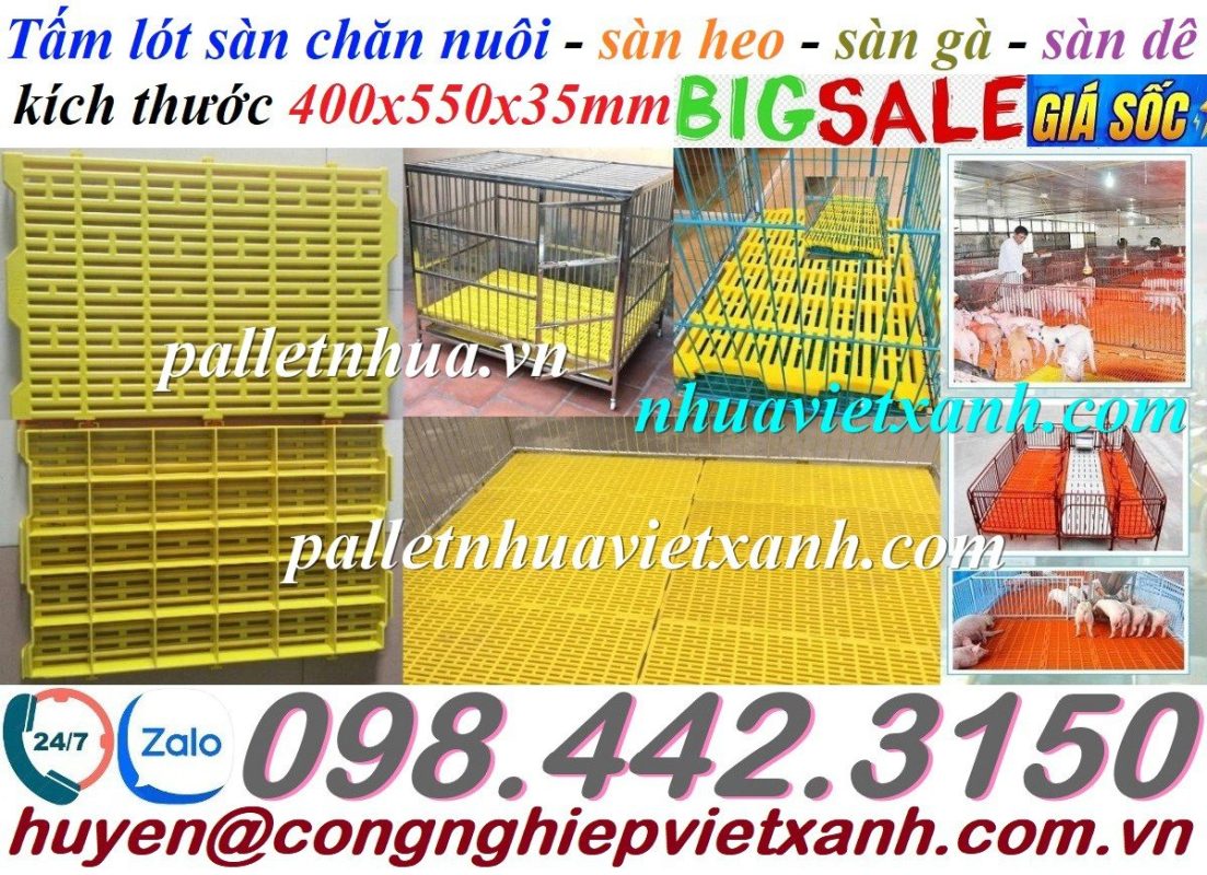 Pallet Nhựa Việt Xanh, thùng nhựa, khay nhựa, tấm lót nhựa