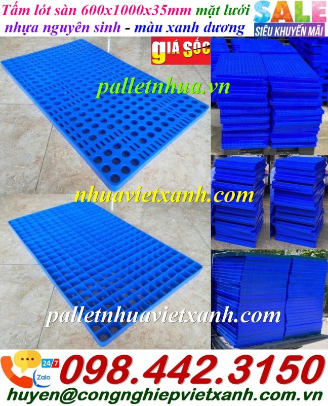 Pallet Nhựa Việt Xanh, thùng nhựa, khay nhựa, tấm lót nhựa