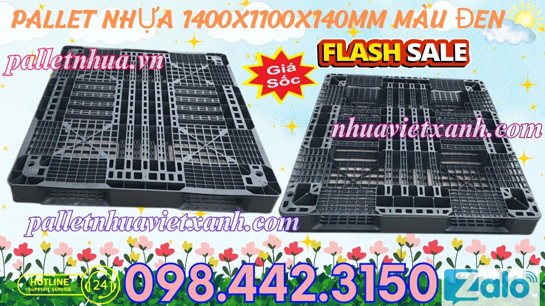 Pallet Nhựa Việt Xanh, thùng nhựa, khay nhựa, tấm lót nhựa