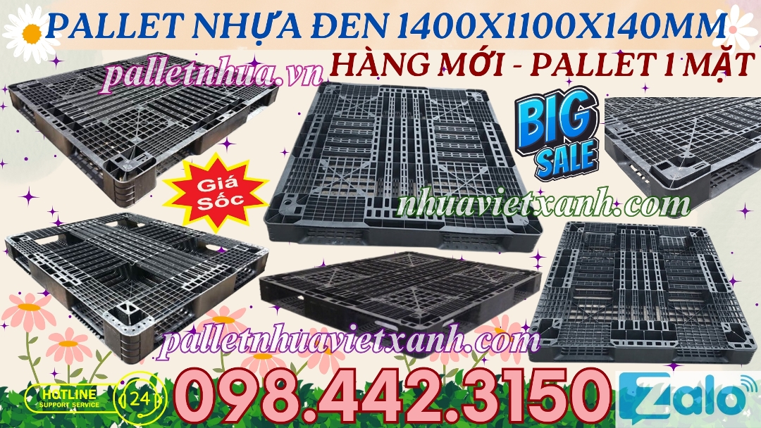 Pallet Nhựa Việt Xanh, thùng nhựa, khay nhựa, tấm lót nhựa