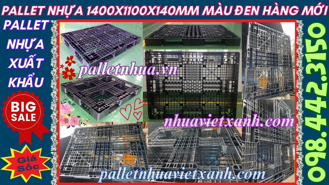Pallet Nhựa Việt Xanh, thùng nhựa, khay nhựa, tấm lót nhựa