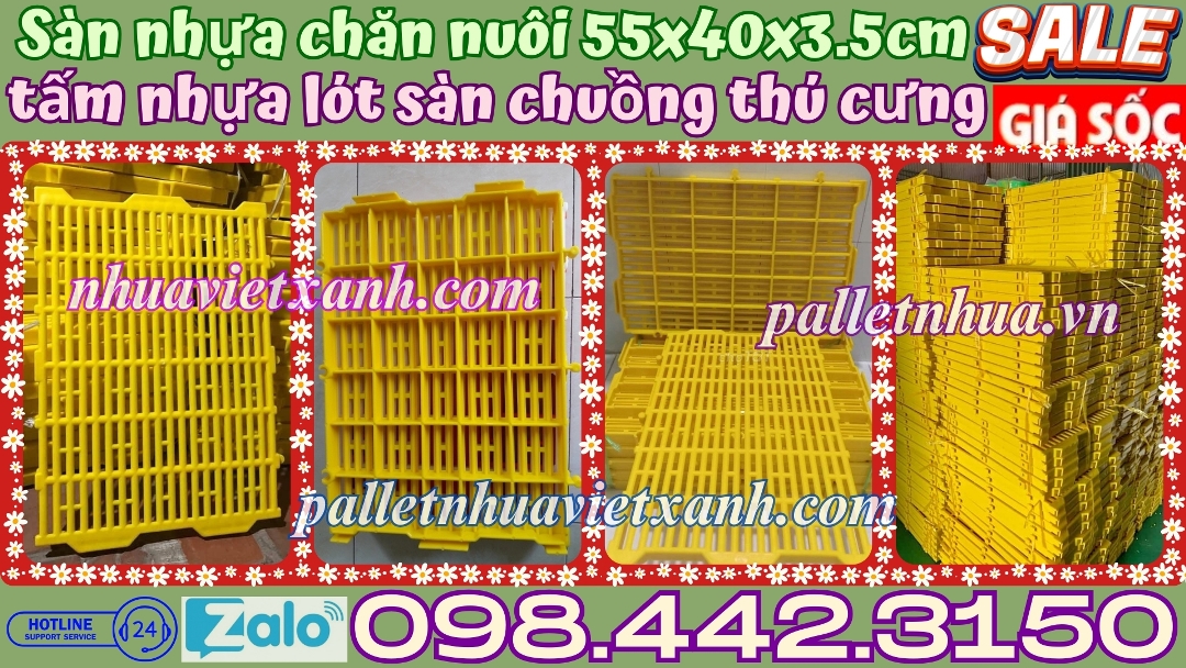 Pallet Nhựa Việt Xanh, thùng nhựa, khay nhựa, tấm lót nhựa