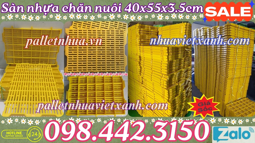 Pallet Nhựa Việt Xanh, thùng nhựa, khay nhựa, tấm lót nhựa