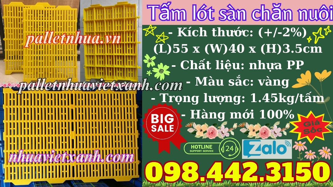 Pallet Nhựa Việt Xanh, thùng nhựa, khay nhựa, tấm lót nhựa