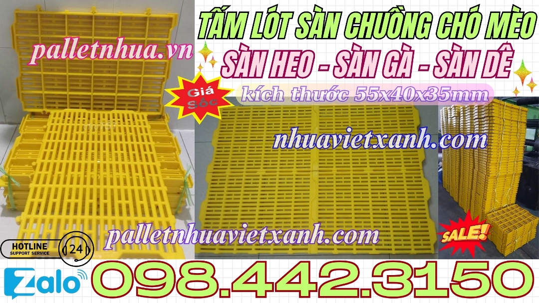 Pallet Nhựa Việt Xanh, thùng nhựa, khay nhựa, tấm lót nhựa