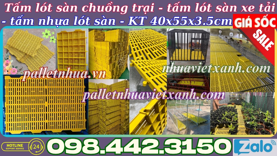 Pallet Nhựa Việt Xanh, thùng nhựa, khay nhựa, tấm lót nhựa