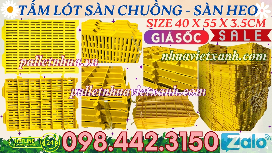 Pallet Nhựa Việt Xanh, thùng nhựa, khay nhựa, tấm lót nhựa