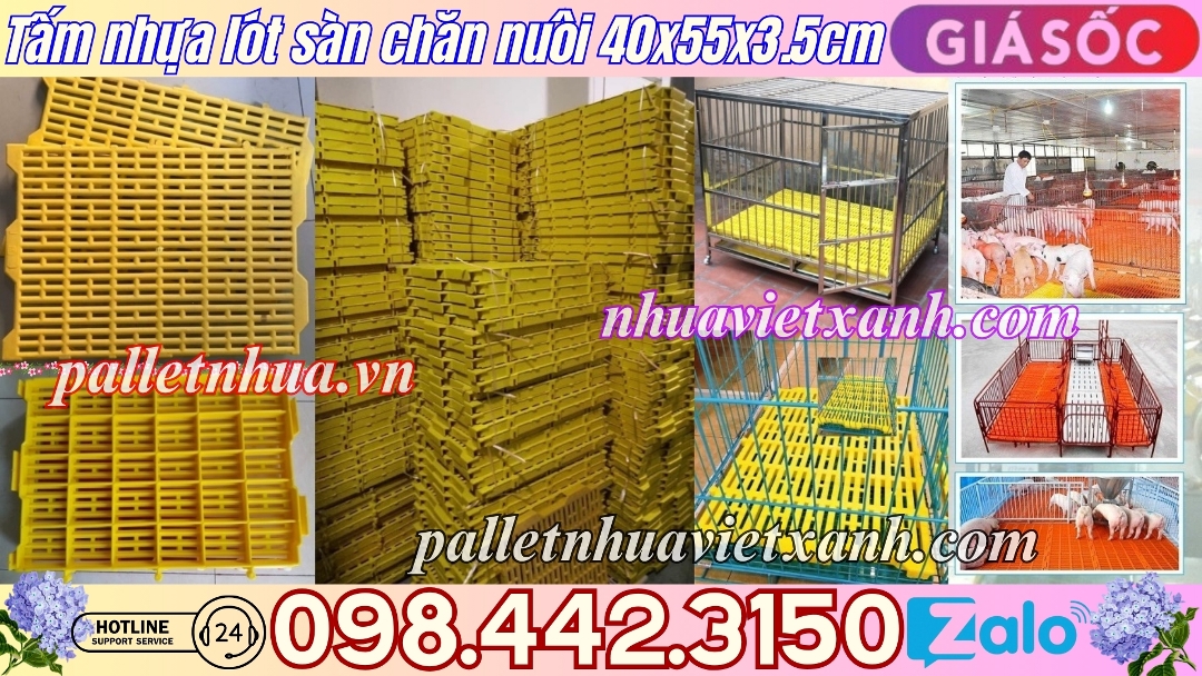 Pallet Nhựa Việt Xanh, thùng nhựa, khay nhựa, tấm lót nhựa