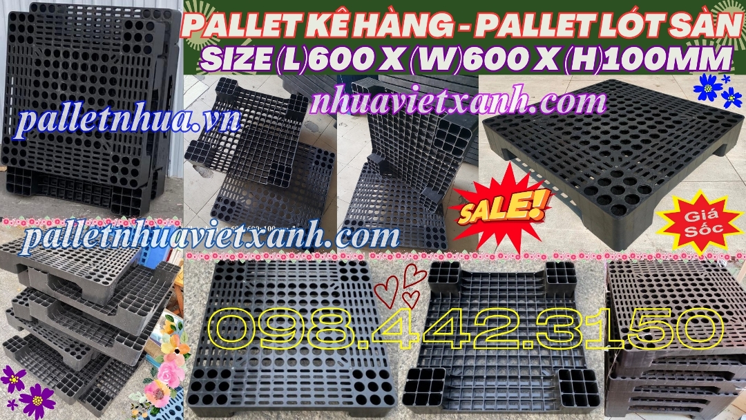 Pallet Nhựa Việt Xanh, thùng nhựa, khay nhựa, tấm lót nhựa