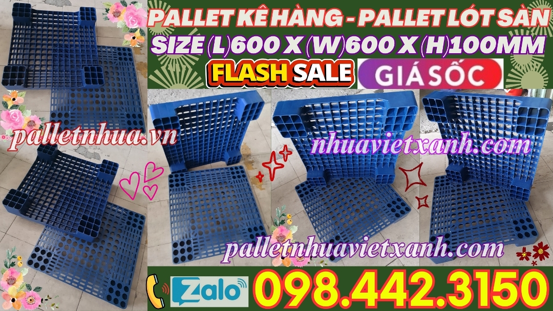 Pallet Nhựa Việt Xanh, thùng nhựa, khay nhựa, tấm lót nhựa