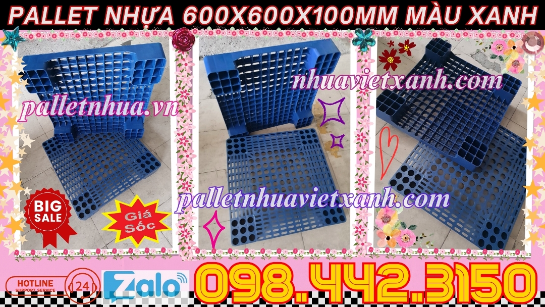 Pallet Nhựa Việt Xanh, thùng nhựa, khay nhựa, tấm lót nhựa