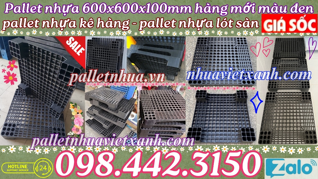 Pallet Nhựa Việt Xanh, thùng nhựa, khay nhựa, tấm lót nhựa