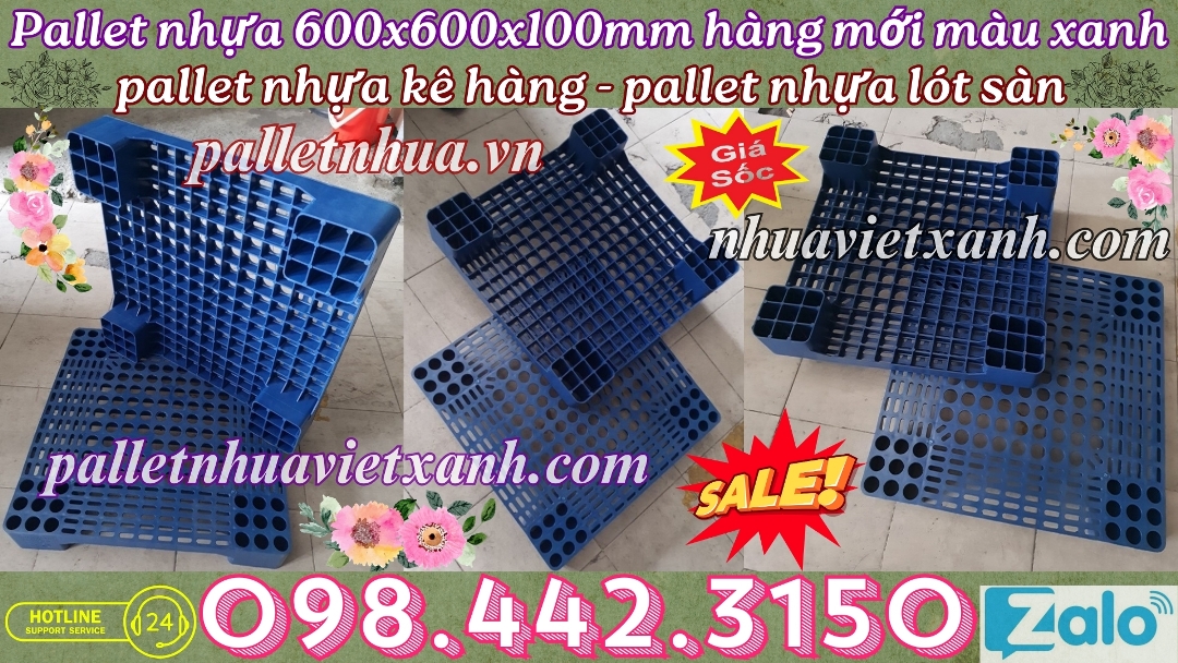 Pallet Nhựa Việt Xanh, thùng nhựa, khay nhựa, tấm lót nhựa