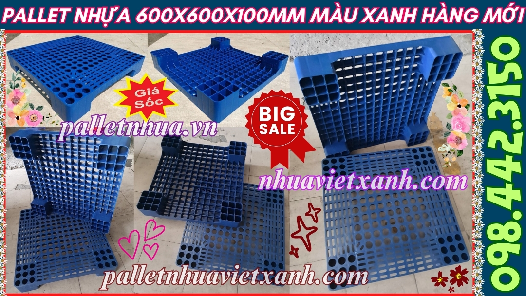 Pallet Nhựa Việt Xanh, thùng nhựa, khay nhựa, tấm lót nhựa