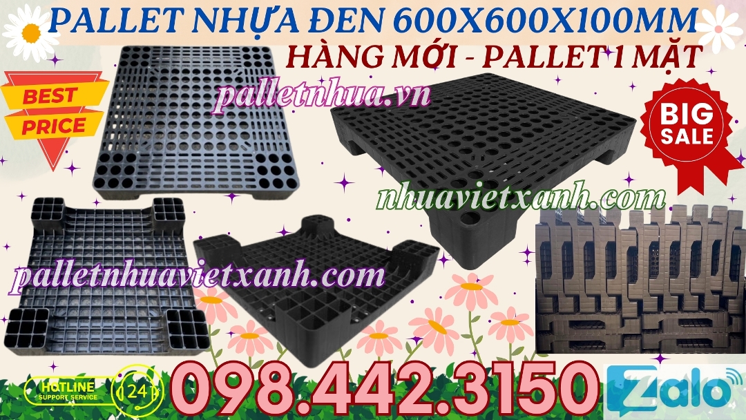 Pallet Nhựa Việt Xanh, thùng nhựa, khay nhựa, tấm lót nhựa