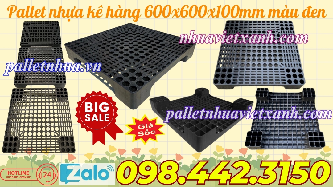 Pallet Nhựa Việt Xanh, thùng nhựa, khay nhựa, tấm lót nhựa