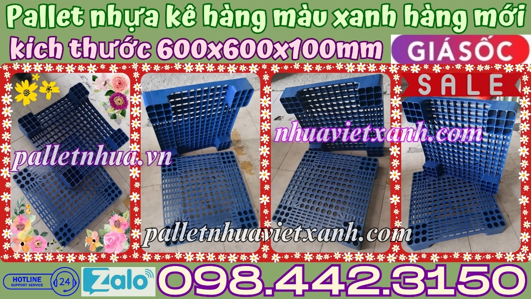 Pallet Nhựa Việt Xanh, thùng nhựa, khay nhựa, tấm lót nhựa
