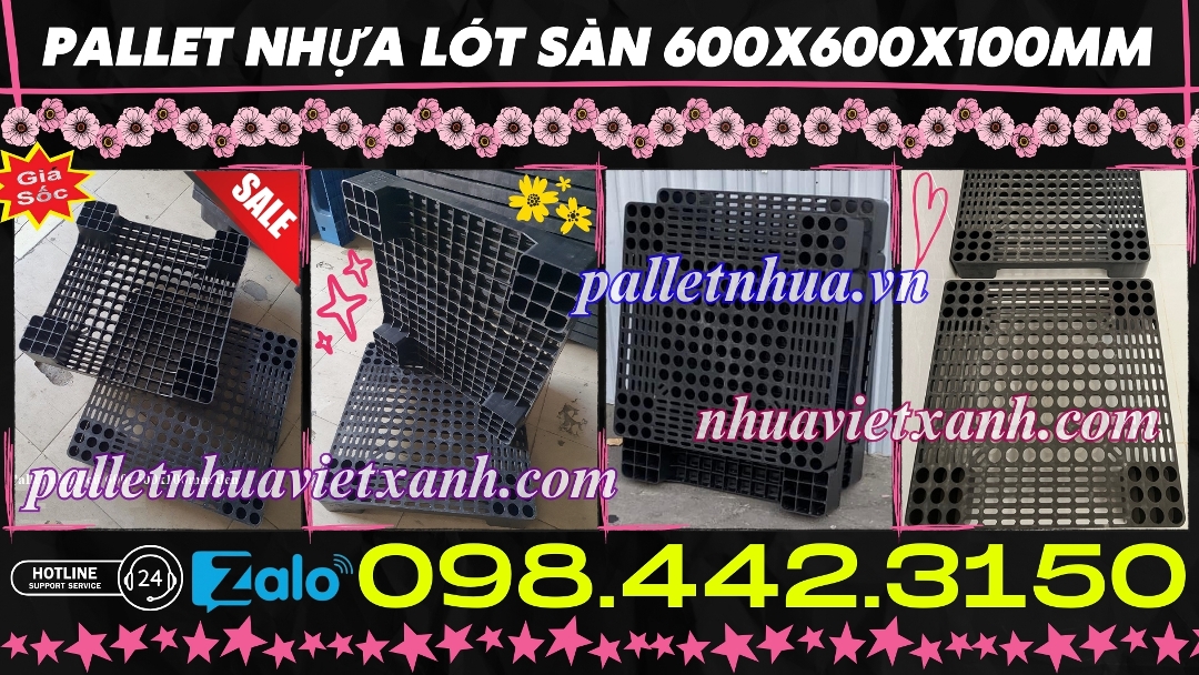 Pallet Nhựa Việt Xanh, thùng nhựa, khay nhựa, tấm lót nhựa