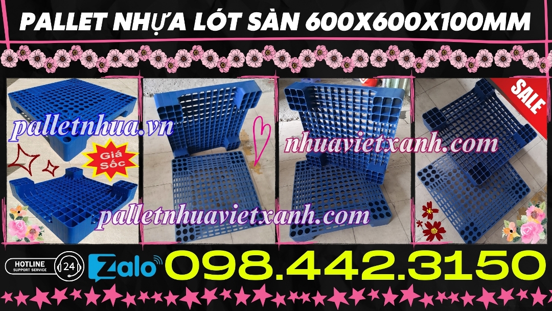 Pallet Nhựa Việt Xanh, thùng nhựa, khay nhựa, tấm lót nhựa