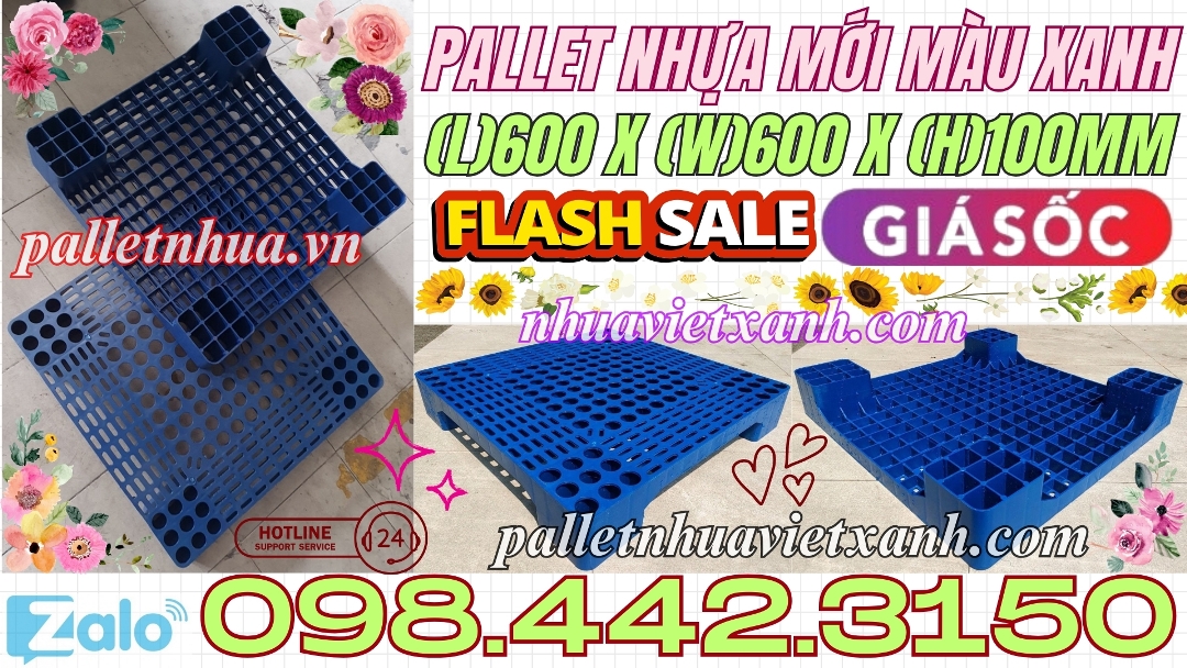 Pallet Nhựa Việt Xanh, thùng nhựa, khay nhựa, tấm lót nhựa