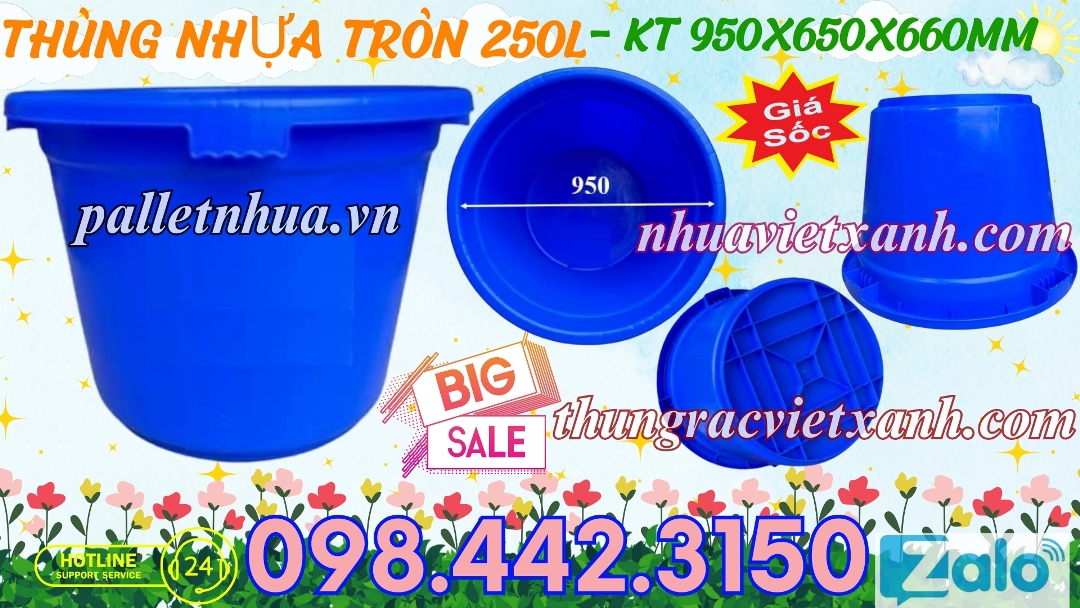 Pallet Nhựa Việt Xanh, thùng nhựa, khay nhựa, tấm lót nhựa