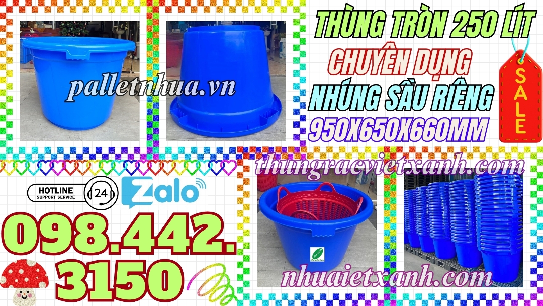 Pallet Nhựa Việt Xanh, thùng nhựa, khay nhựa, tấm lót nhựa