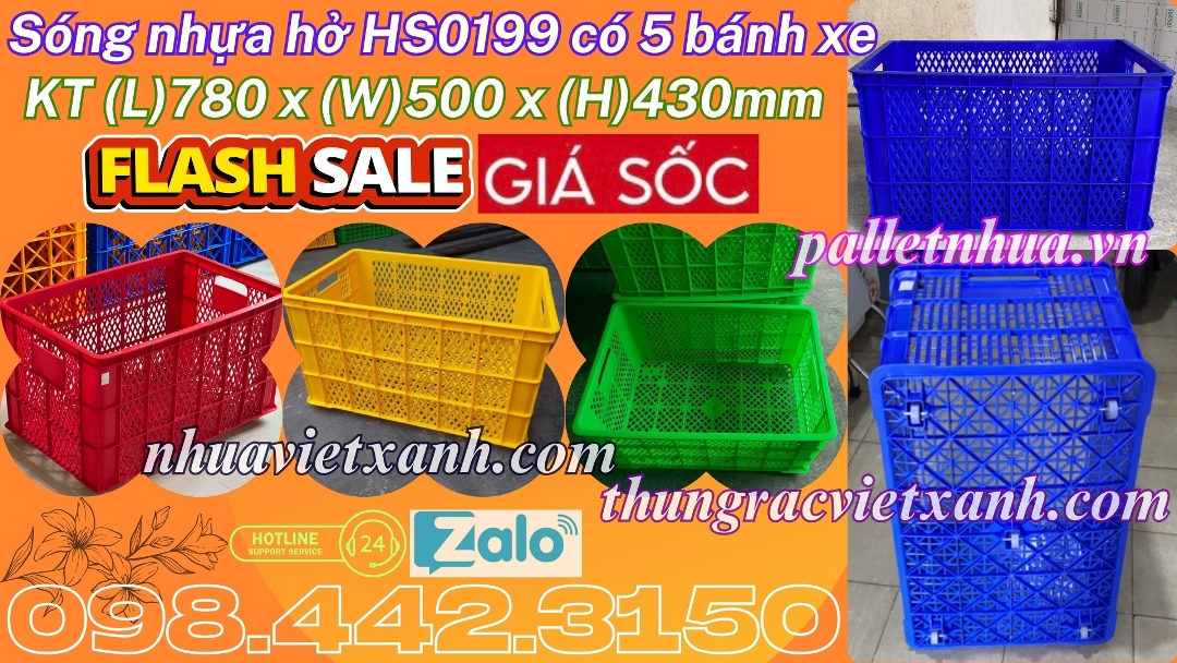 Pallet Nhựa Việt Xanh, thùng nhựa, khay nhựa, tấm lót nhựa