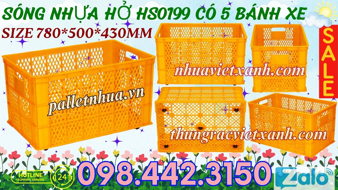 Pallet Nhựa Việt Xanh, thùng nhựa, khay nhựa, tấm lót nhựa