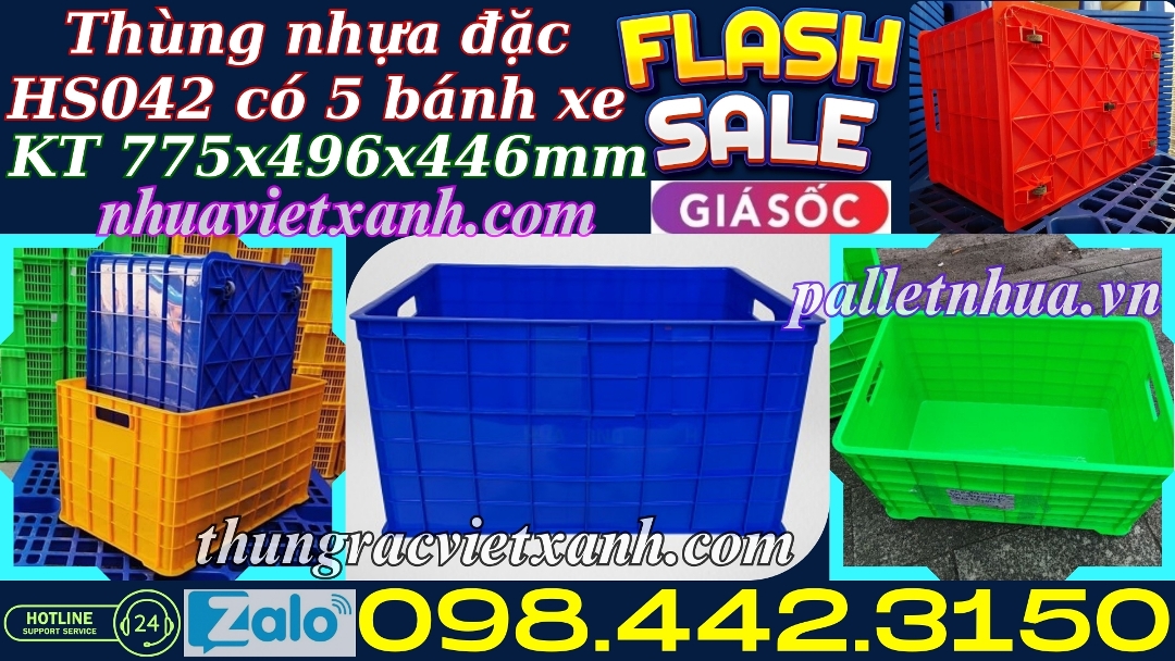 Pallet Nhựa Việt Xanh, thùng nhựa, khay nhựa, tấm lót nhựa