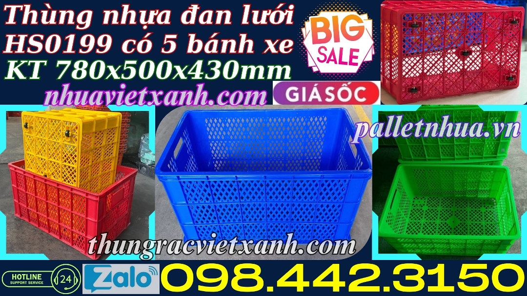 Pallet Nhựa Việt Xanh, thùng nhựa, khay nhựa, tấm lót nhựa