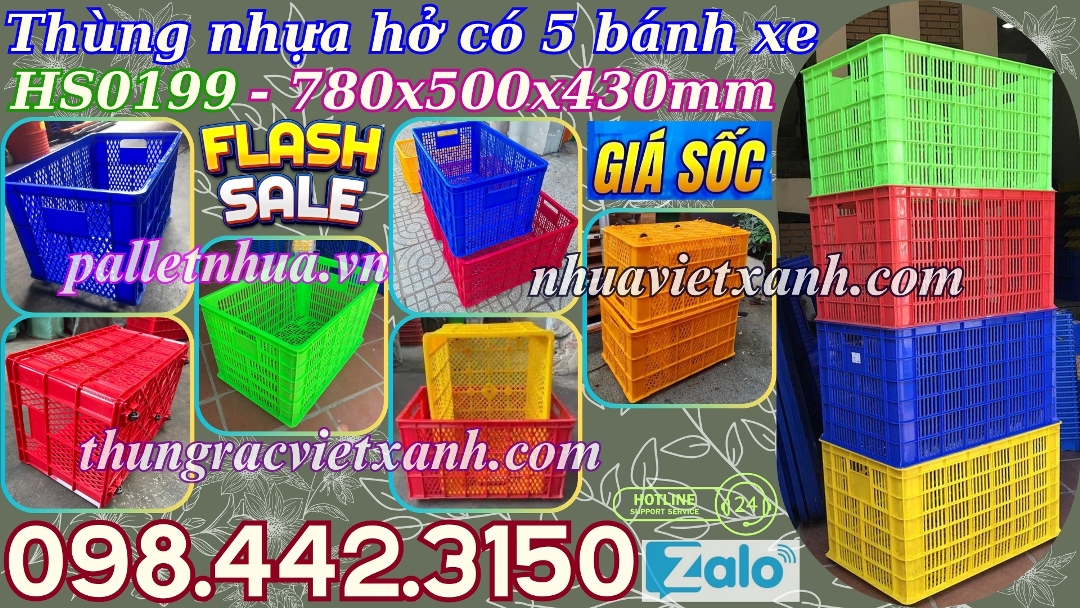 Pallet Nhựa Việt Xanh, thùng nhựa, khay nhựa, tấm lót nhựa