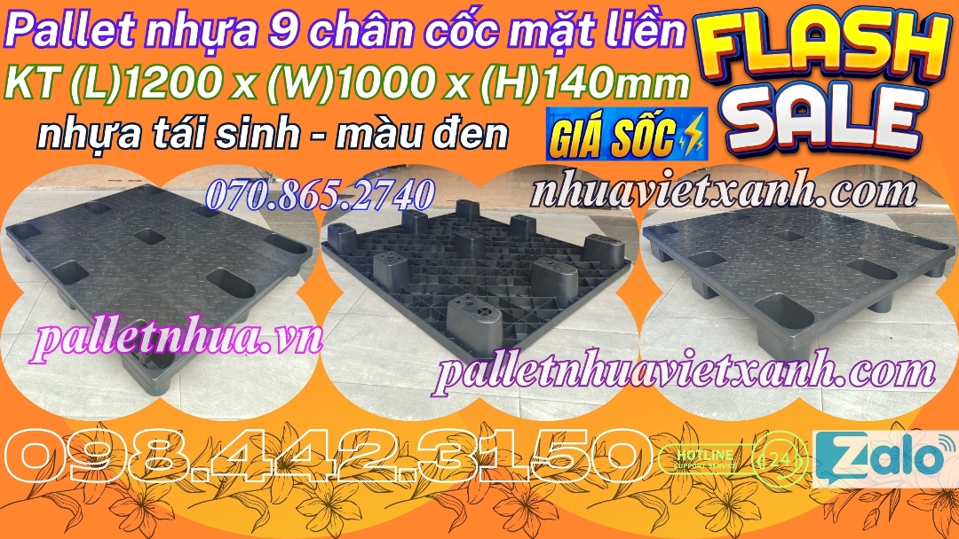 Pallet Nhựa Việt Xanh, thùng nhựa, khay nhựa, tấm lót nhựa