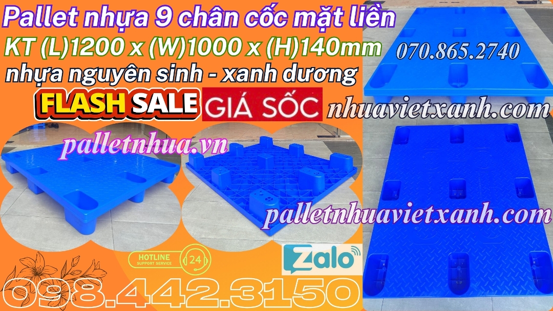 Pallet Nhựa Việt Xanh, thùng nhựa, khay nhựa, tấm lót nhựa