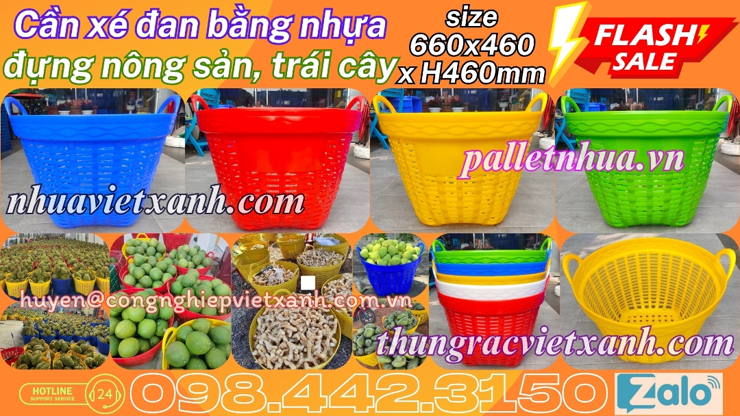 Pallet Nhựa Việt Xanh, thùng nhựa, khay nhựa, tấm lót nhựa