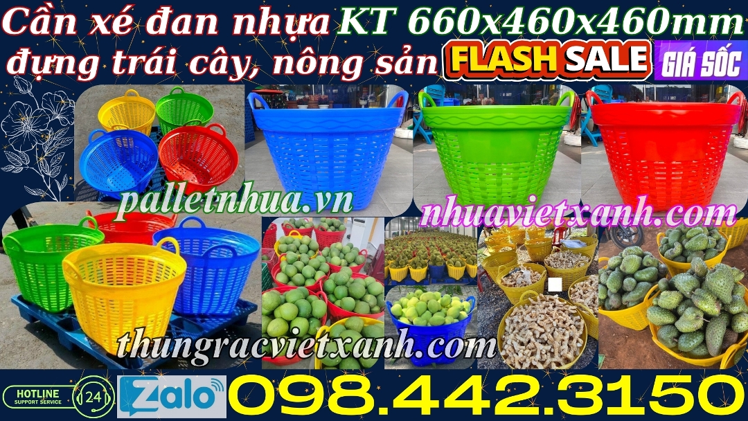 Pallet Nhựa Việt Xanh, thùng nhựa, khay nhựa, tấm lót nhựa