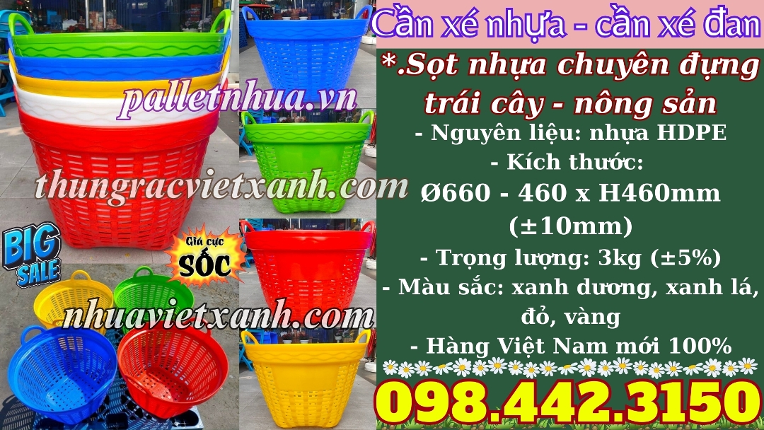 Pallet Nhựa Việt Xanh, thùng nhựa, khay nhựa, tấm lót nhựa
