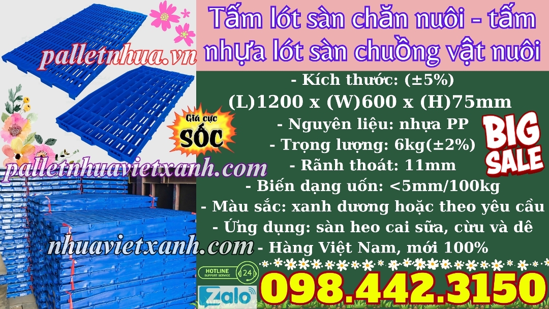 Pallet Nhựa Việt Xanh, thùng nhựa, khay nhựa, tấm lót nhựa