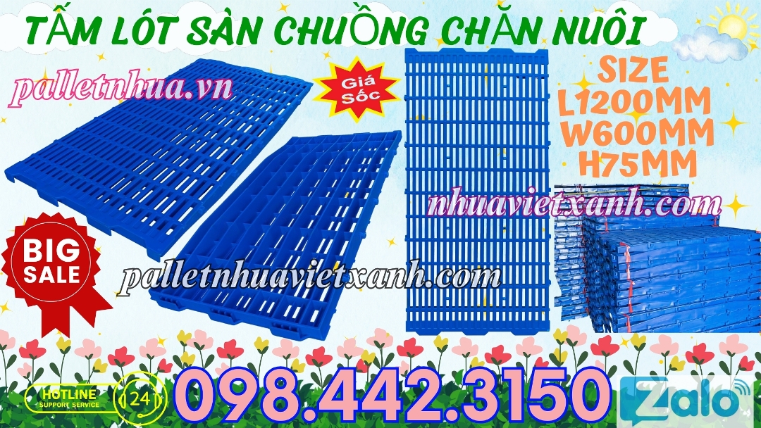 Pallet Nhựa Việt Xanh, thùng nhựa, khay nhựa, tấm lót nhựa