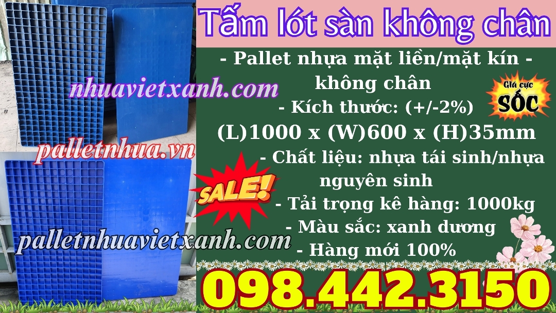 Pallet Nhựa Việt Xanh, thùng nhựa, khay nhựa, tấm lót nhựa