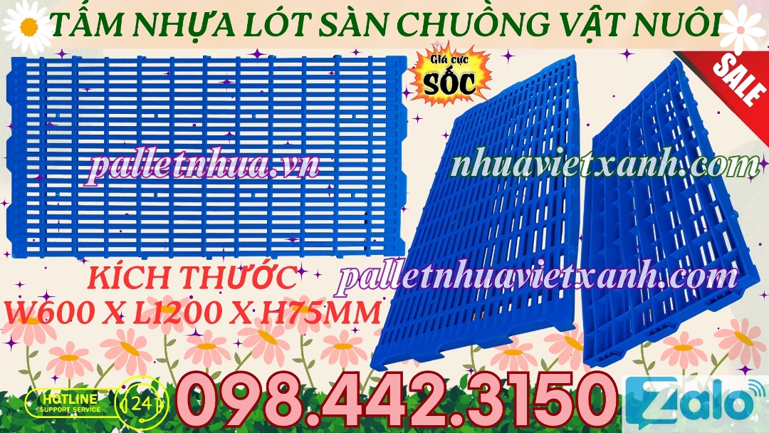 Pallet Nhựa Việt Xanh, thùng nhựa, khay nhựa, tấm lót nhựa
