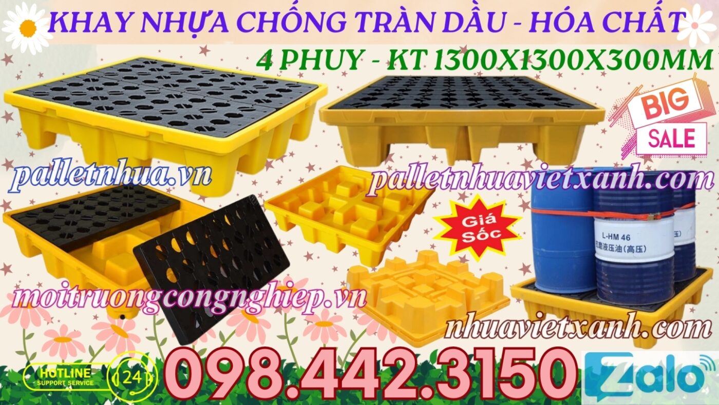 Pallet Nhựa Việt Xanh, thùng nhựa, khay nhựa, tấm lót nhựa