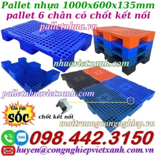 Pallet nhựa 1000x600x135mm