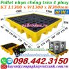Pallet nhựa chống tràn 4 phuy cao 300mm - 30kg