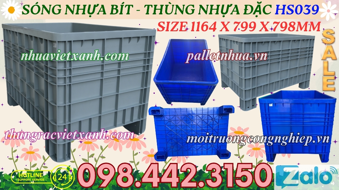 Sóng nhựa bít HS039 - 1164x799x798mm