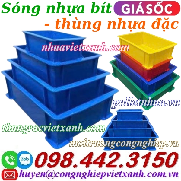 Pallet Nhựa Việt Xanh, thùng nhựa, khay nhựa, tấm lót nhựa